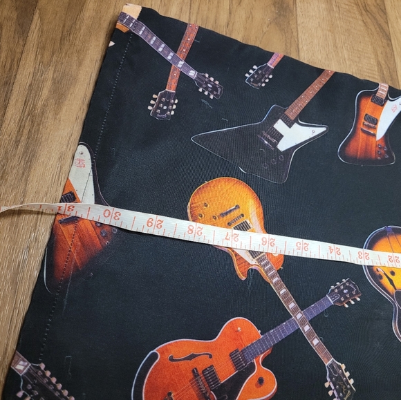 Dragonfly Gibson Tour Wear Shirt Mens L Black Guitar Print Button Down - Picture 5 of 6